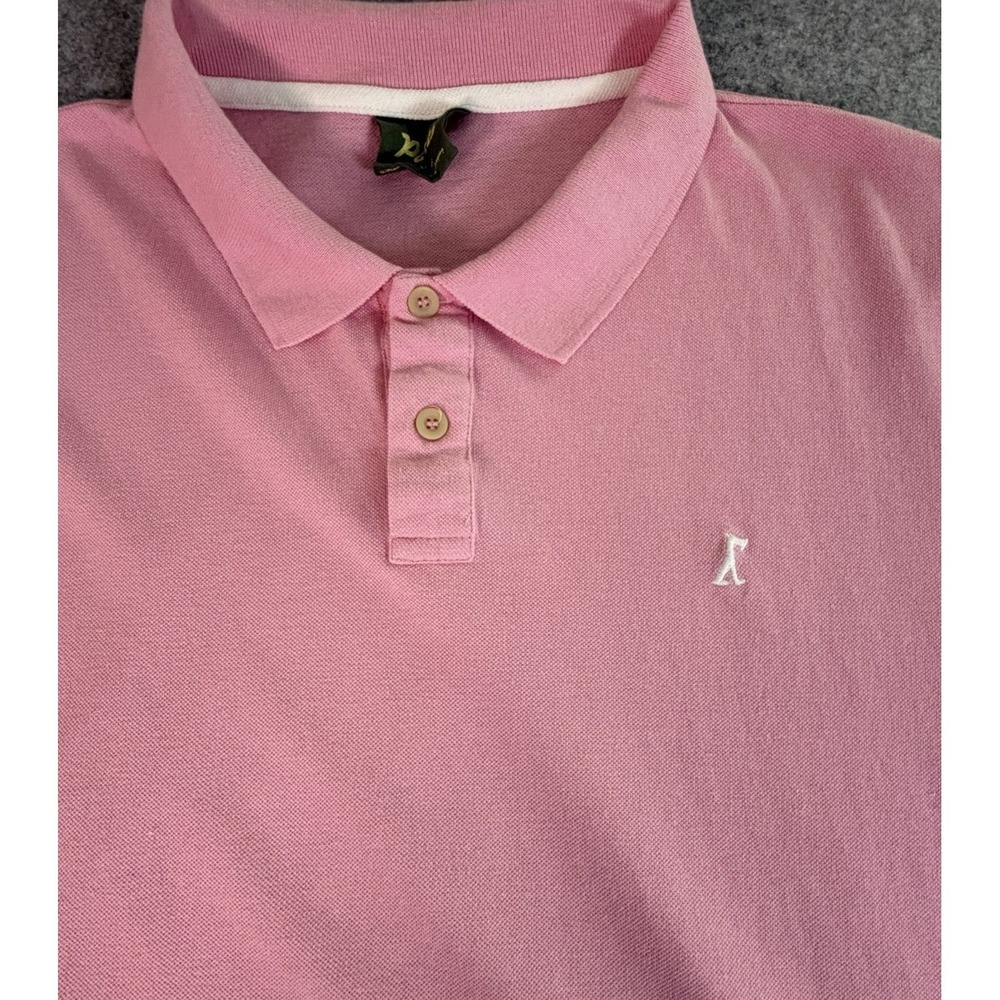 Ports Mens Pink Short Sleeve Polo Shirt Golf Casual XL‎
